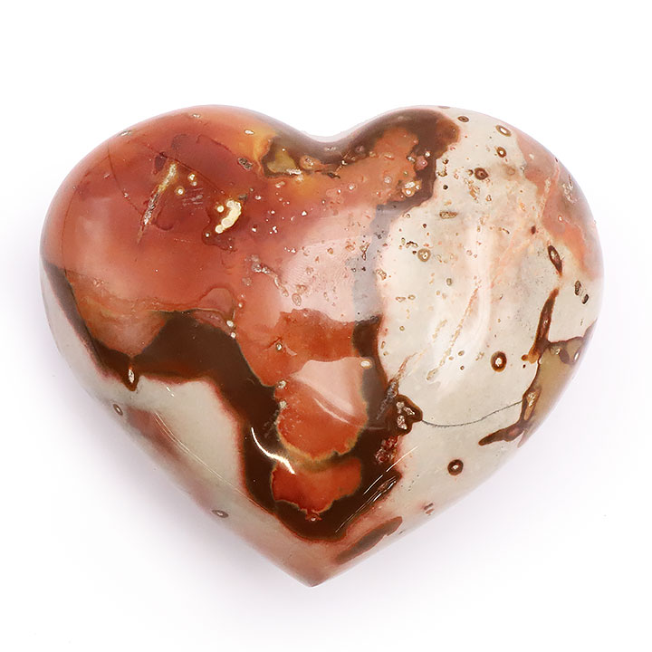 Plaque en forme de cœur avec galets.